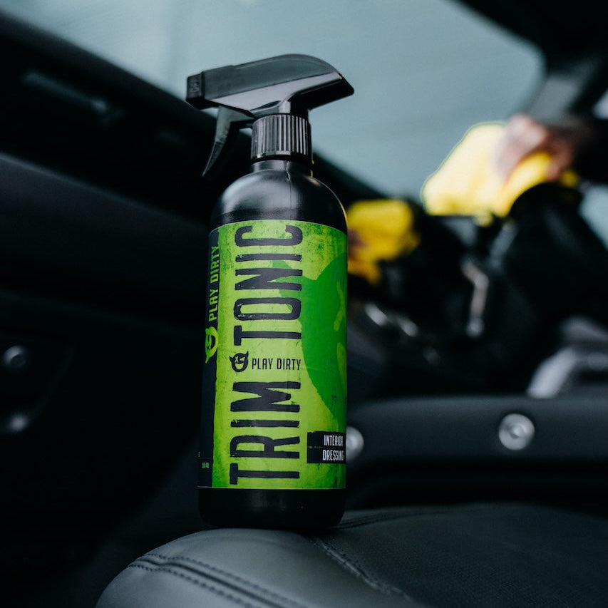 Car detailing interior dressing inside Land Rover Defender