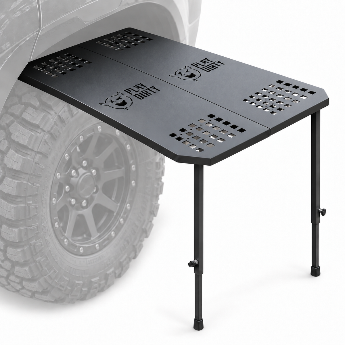 Tyre Mounted Camping Table