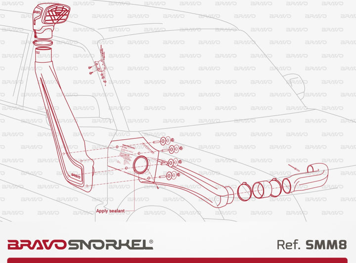 Bravo Snorkel for Mitsubishi Shogun (2007 - Present)