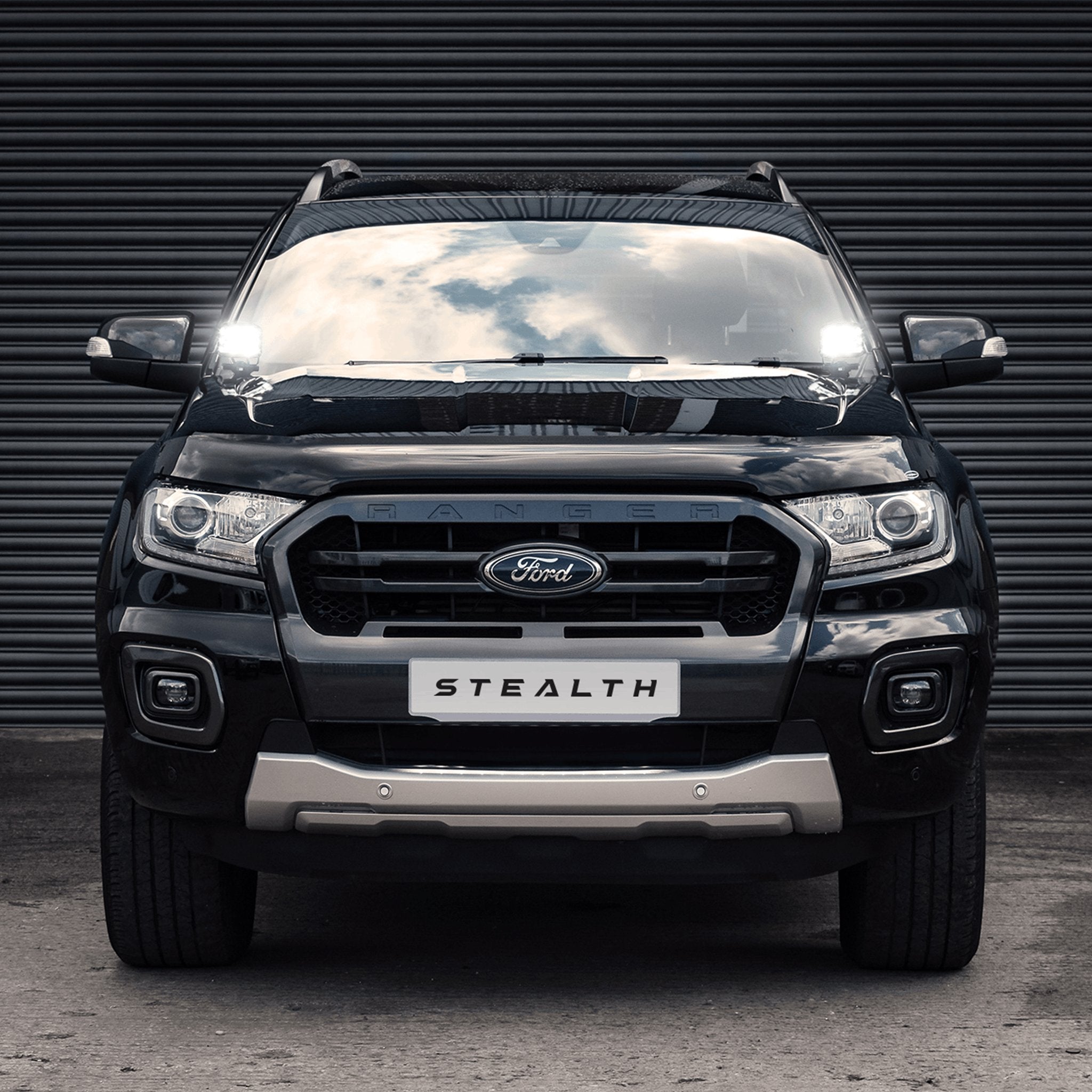 Stealth Ford Ranger T8 2018-2022 Twin 4″ Dark Force LED Bonnet Kit – 16,800 Lumens