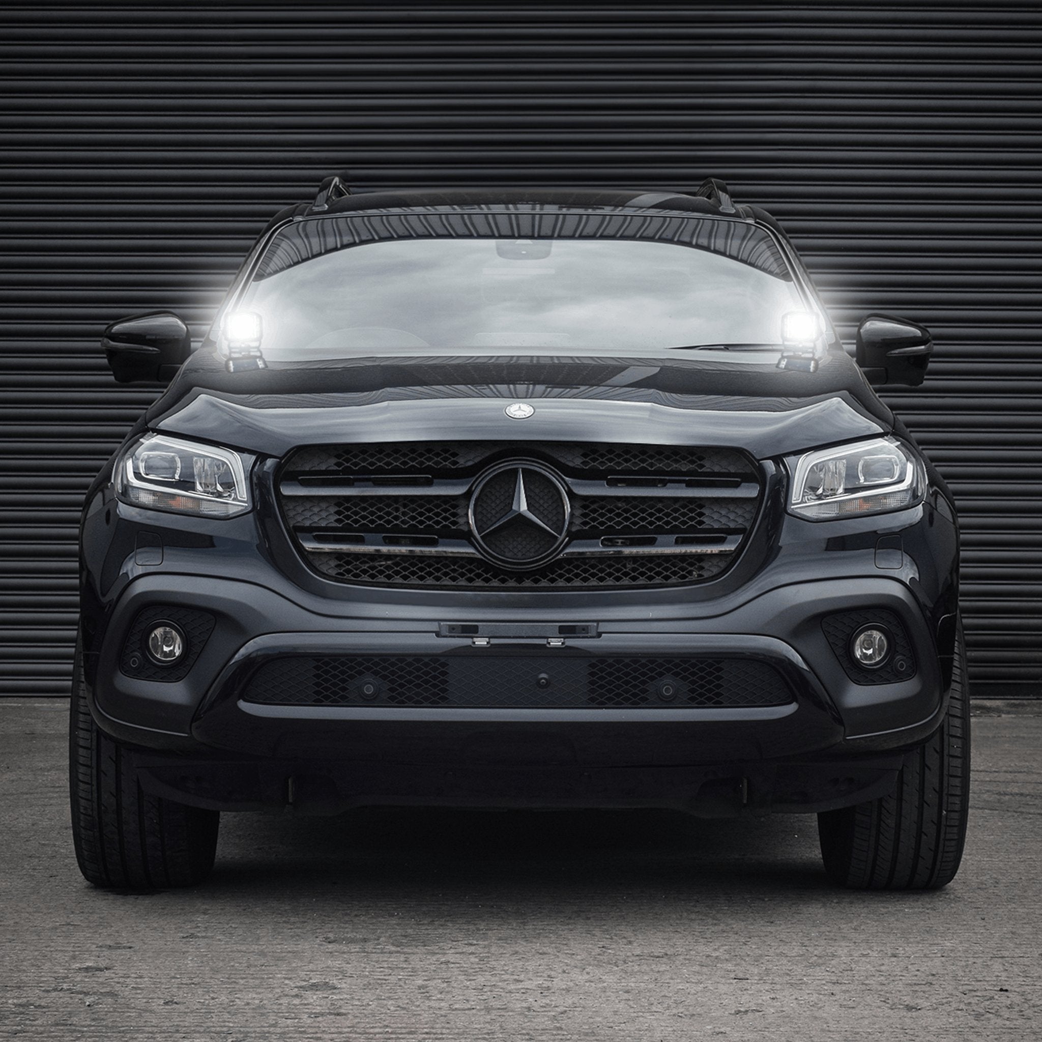 Stealth Mercedes X-Class Twin 4″ Dark Force LED Bonnet Kit – 16,800 Lumens