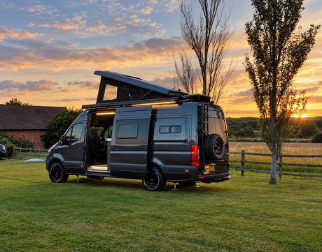 Mercedes Sprinter Campervan Conversion | STORM 5 with Pop-Top Roof & Hydraulic Levelling