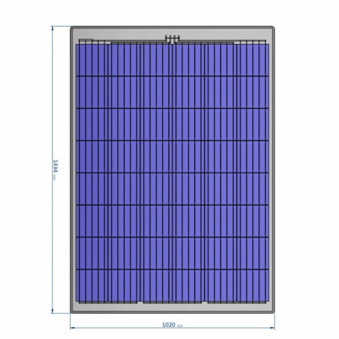 240W semi-flexible campervan solar panel with rear junction box with 10A MPPT controller and 5m cable