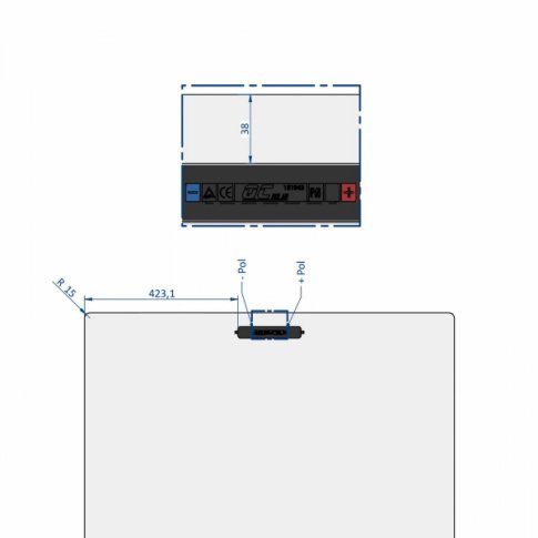 240W semi-flexible campervan solar panel with rear junction box