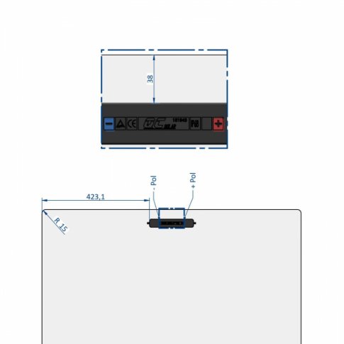 300W semi-flexible campervan solar panel with rear junction box