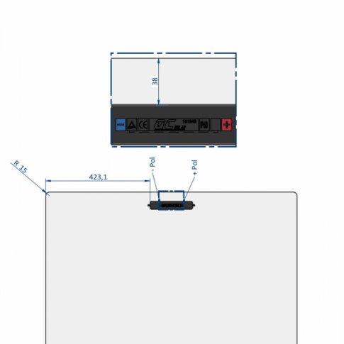 330W semi-flexible campervan solar panel with rear junction box