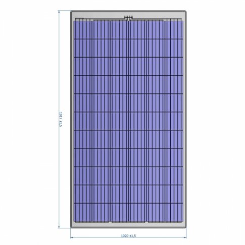 330W semi-flexible campervan solar panel with rear junction box