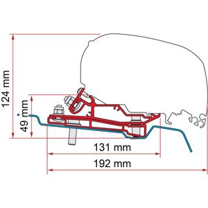 Fiamma F80 Awning Adapter for Ford Transit L3 H3 320cm