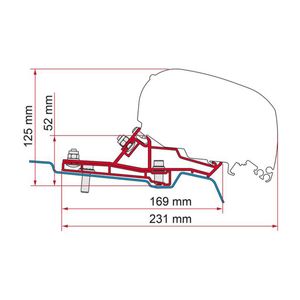 Fiamma Adapter for Ford Transit Van RHD H2-L2 290