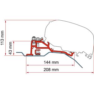 Fiamma F80 Adapter Kit for Ducato H2 Skyroof