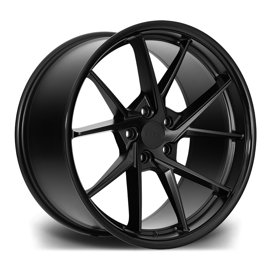 RIVIERA RF1 - MATT BLACK GLOSS BLACK LIP Automotive Rims & Wheels Play Dirty   