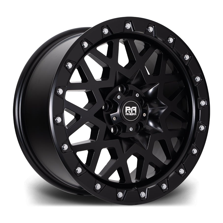 RIVIERA XTREME RXS1 - SATIN BLACK CHROME RIVETS Automotive Rims & Wheels Play Dirty   