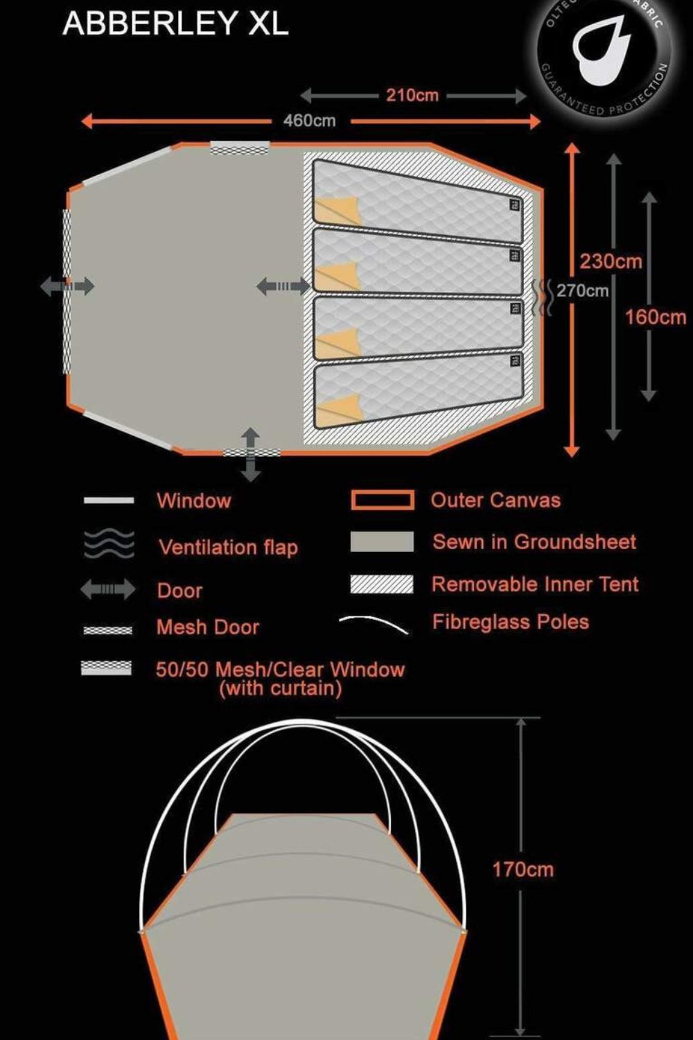 Abberley XL 4 Berth Tent