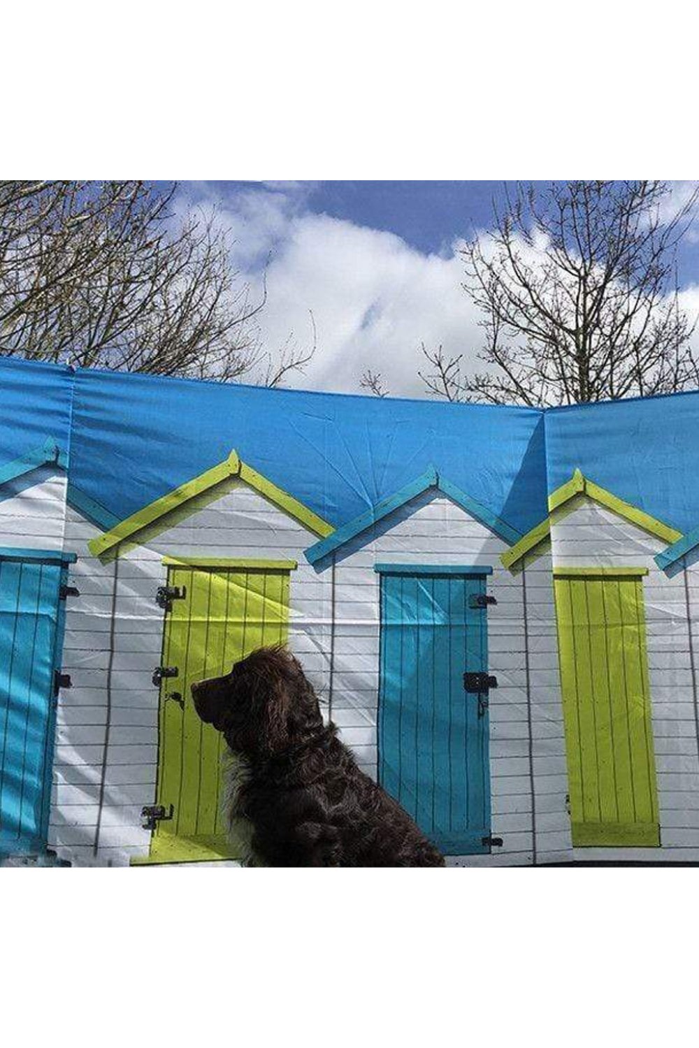 Beach Huts 4 Pole Compact Windbreak (Steel poles)