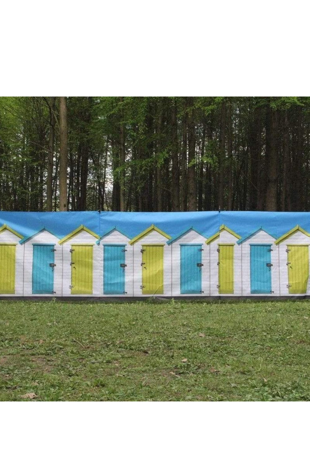 Beach Huts 4 Pole Compact Windbreak (Steel poles)