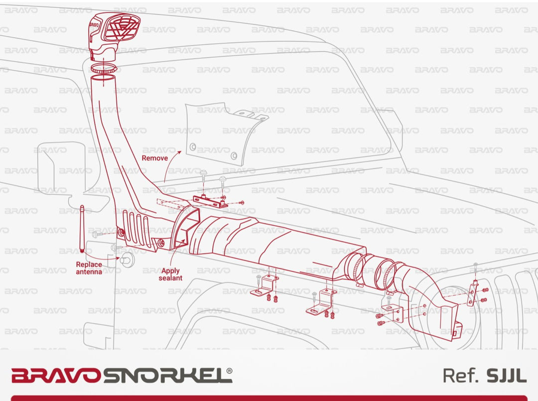 Bravo Snorkel for Jeep Wrangler JL (2017 - Present)