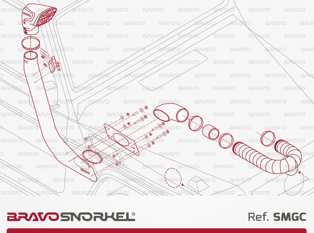 Bravo Snorkel for Mercedes G Class W460 / 461 / 463 (1979 - 2018)