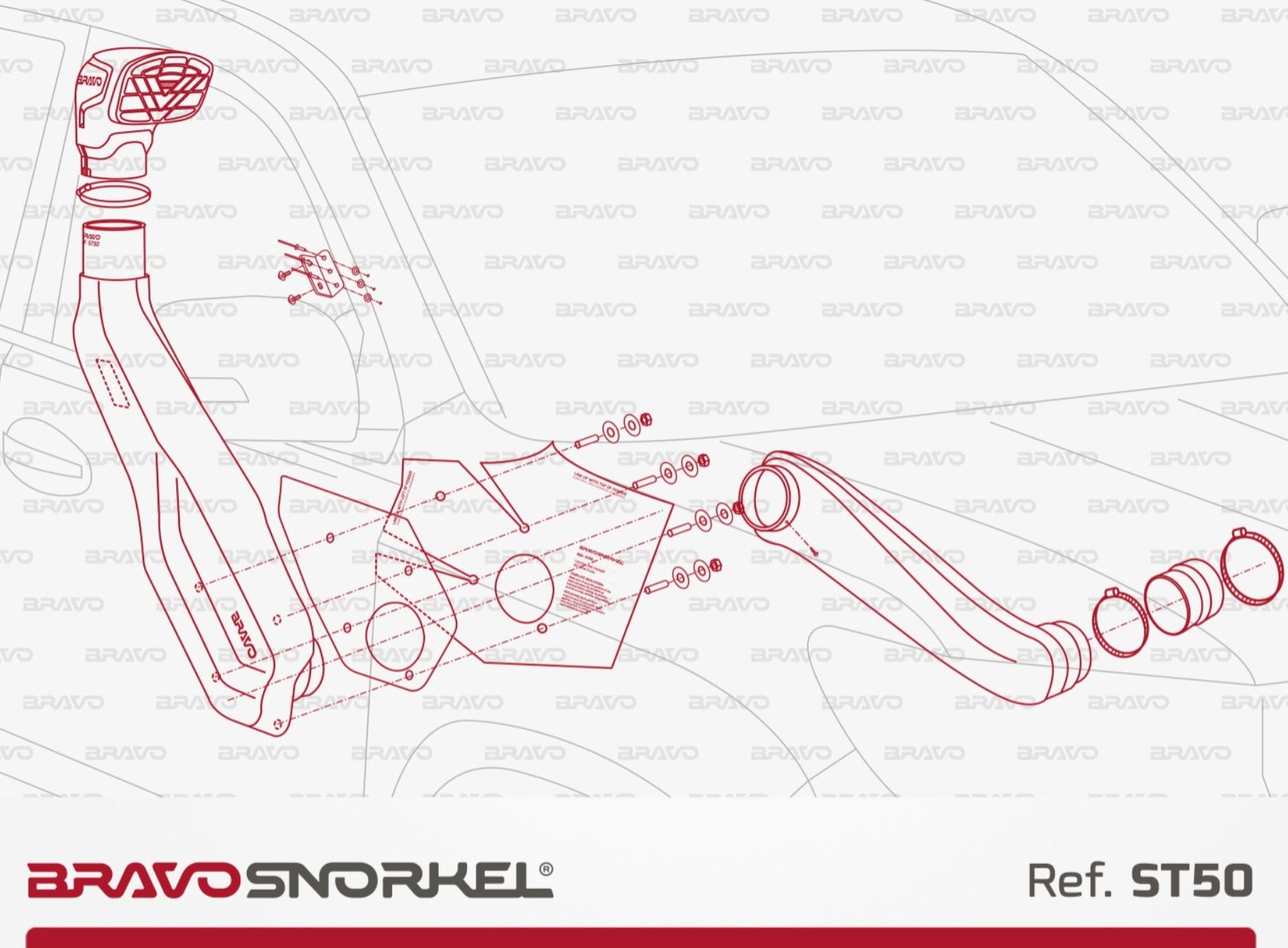 Bravo Snorkel for Toyota Land Cruiser 150 Series Prado (2009 - Present)