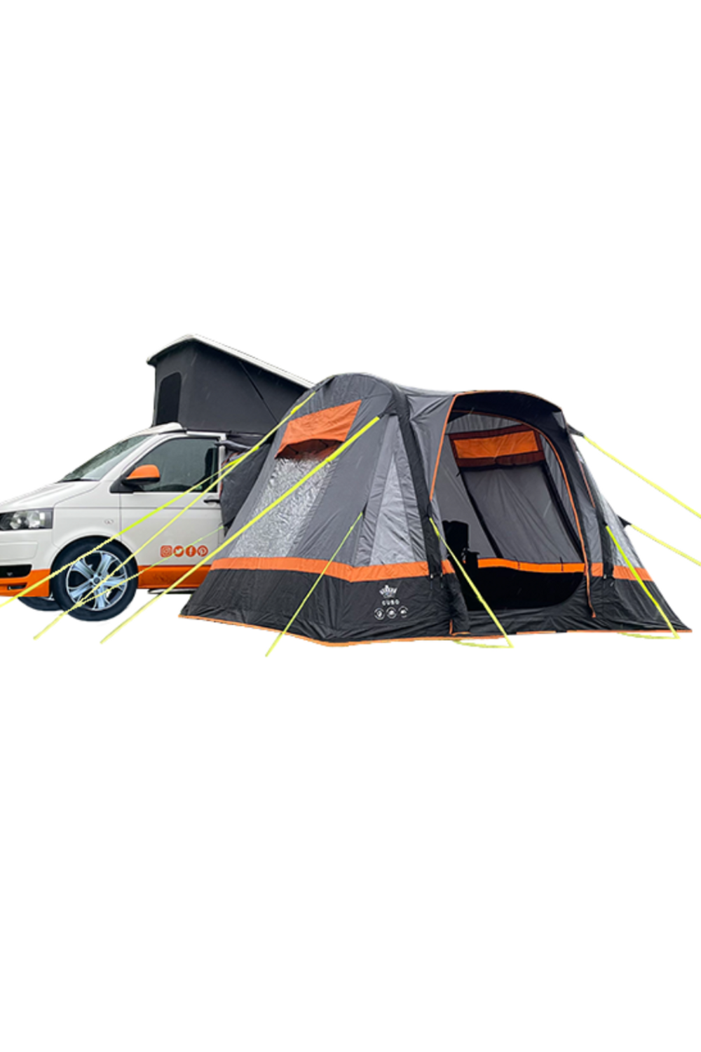 Cubo Breeze v2 Campervan Awning - Charcoal & Orange  Play Dirty   