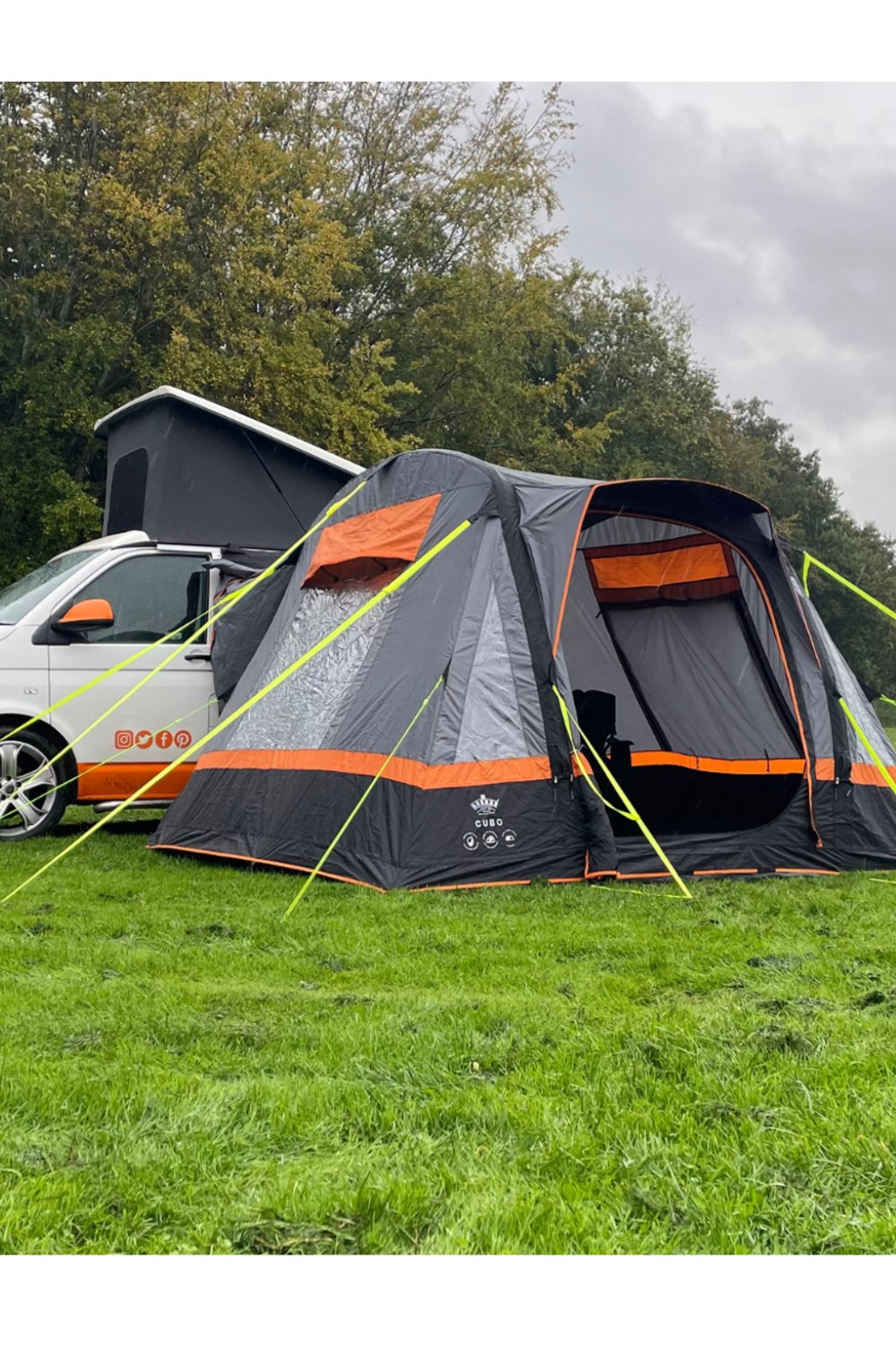 Cubo Breeze v2 Campervan Awning - Charcoal & Orange