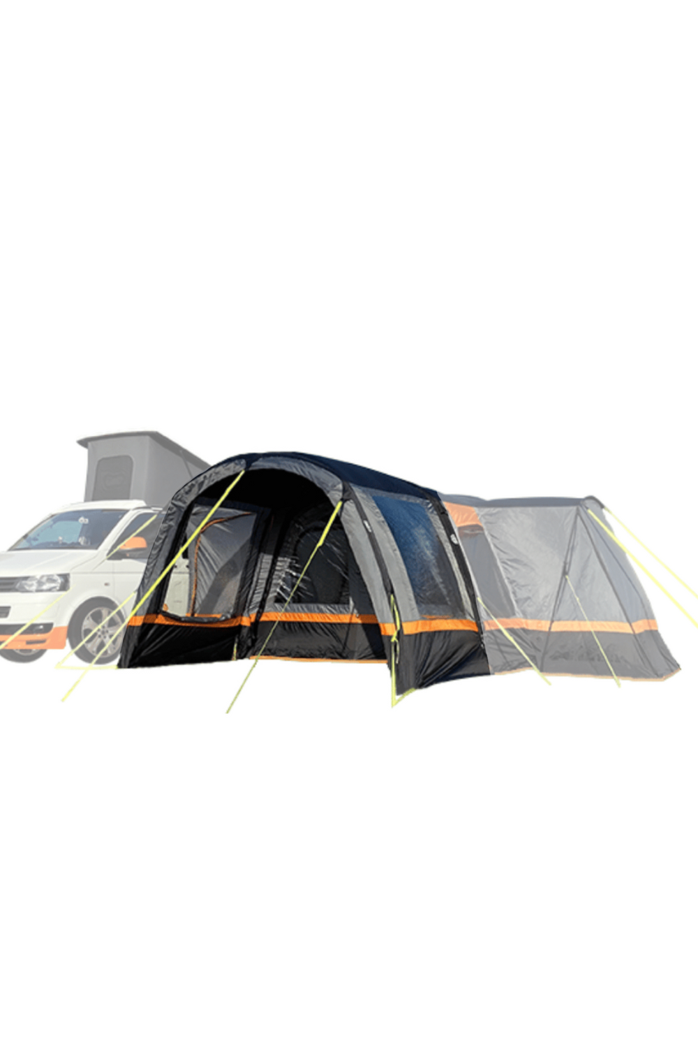 Cocoon Breeze Campervan Awning Extension - Charcoal & Orange  Play Dirty   