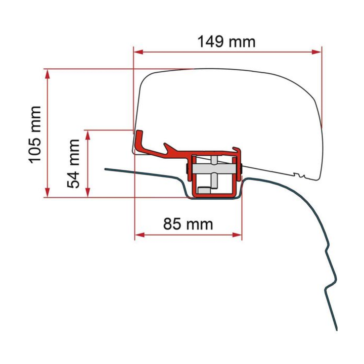 Bracket for Fiamma F40 - VW T5/T6