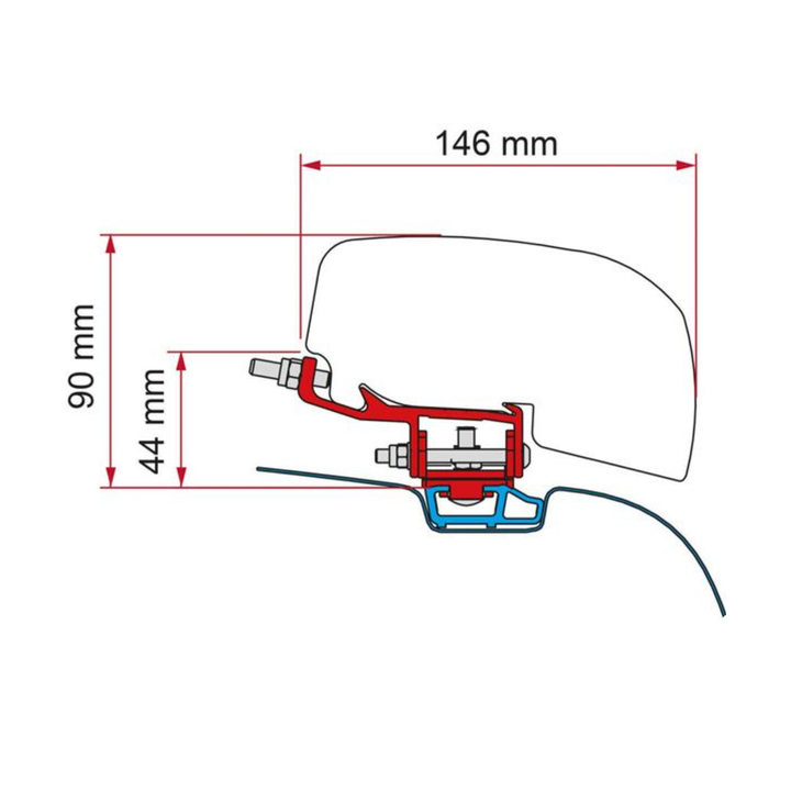 Bracket for Fiamma F40 - VW T6