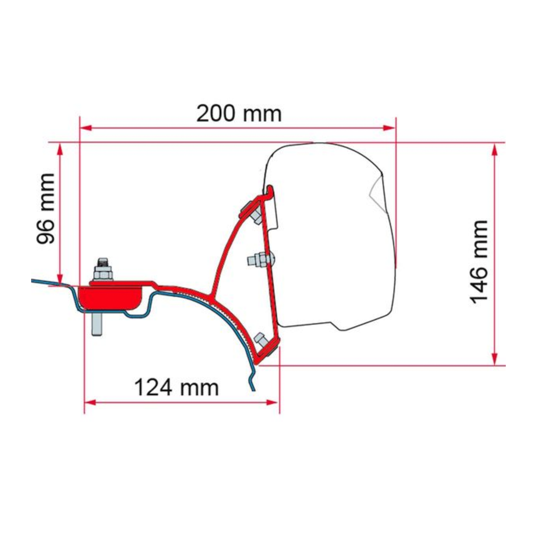 Bracket for Fiamma F43 - VW T5/T6