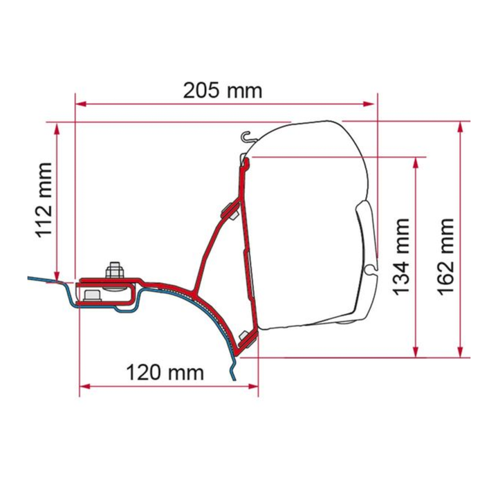 Bracket for Fiamma F45 - VW T5/T6