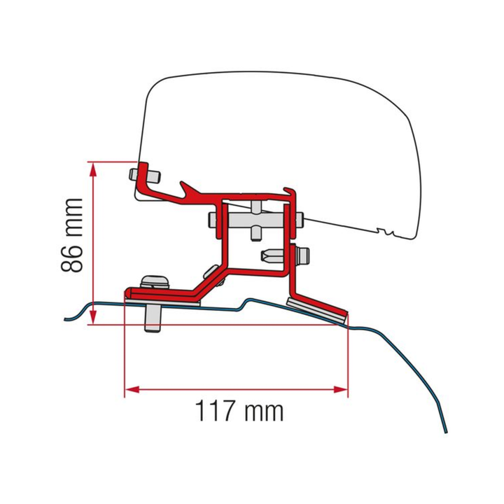 Bracket for Fiamma F40 - Ford Transit Custom