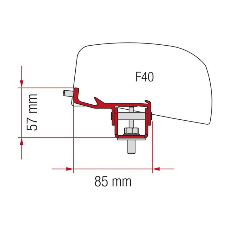 Bracket for Fiamma F40 - Nissan NV350