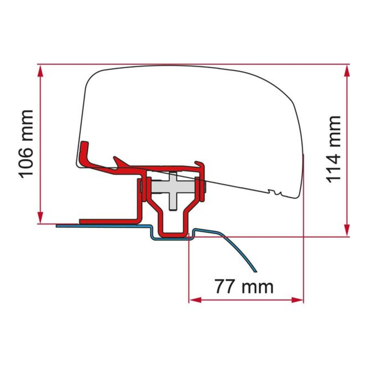 Bracket for Fiamma F40van 210 - Nissan NV200