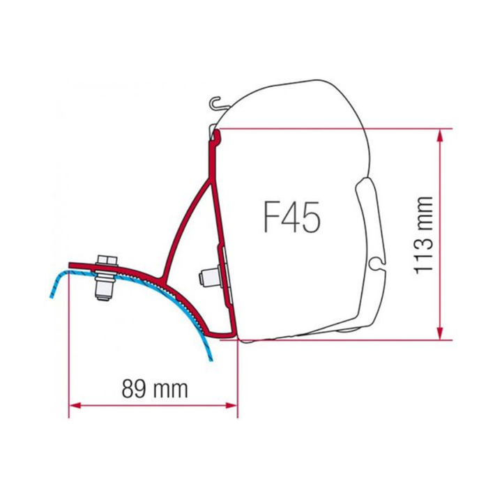 Bracket for Fiamma F45 - Trafic/Vivaro