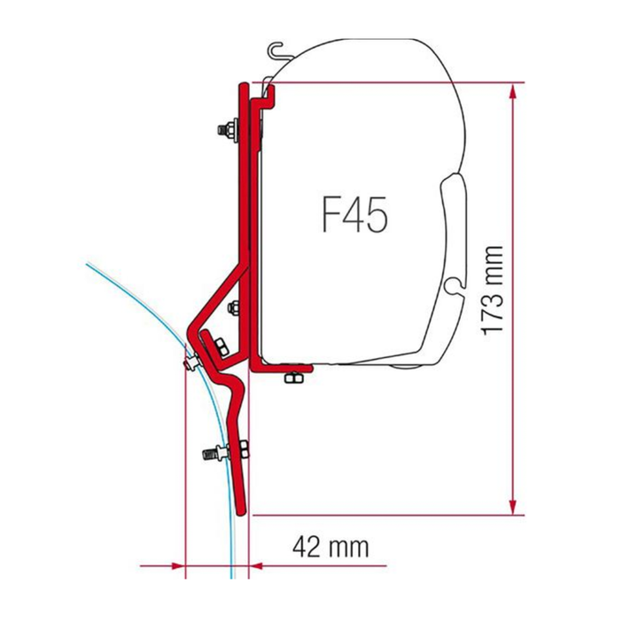 Bracket for Fiamma F45 - Ducato / Master