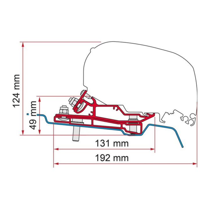 Bracket for Fiamma F80s - Ford Transit (H3-L4)