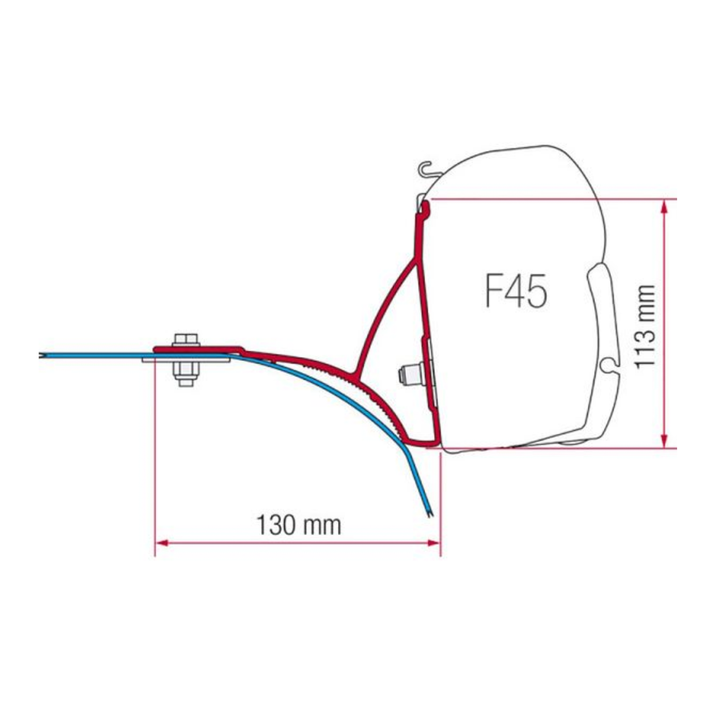 Bracket for Fiamma F45 - Fiat Ducato (Roof Rack)