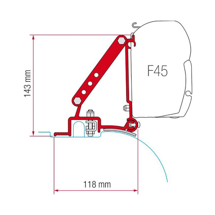 Bracket for Fiamma F45 - Fiat Ducato (2006 - Onwards)