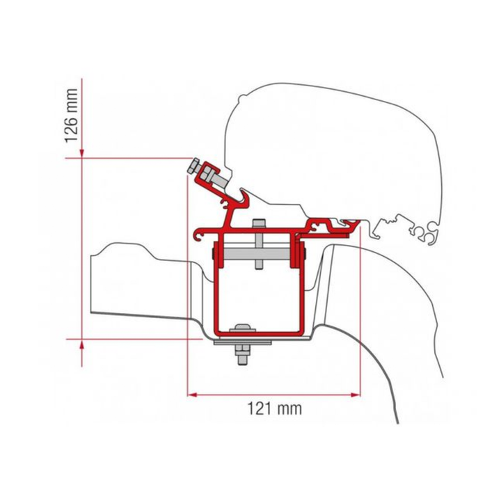 Bracket for Fiamma F65 & F80 - VW Crafter/MAN TGE (L3H3)