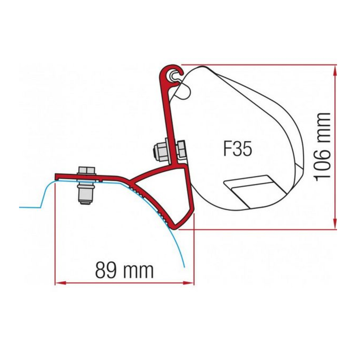 Bracket for Fiamma F35 - Renault Trafic (2015 - Onwards) (2x 12cm Brackets)