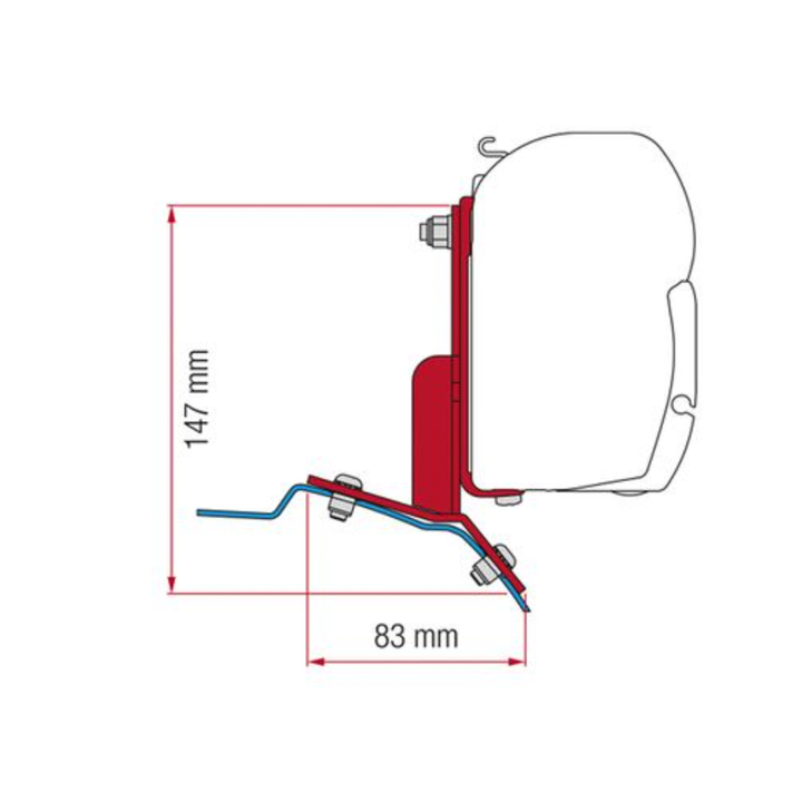 Bracket for Fiamma F35 - Ford Transit Custom