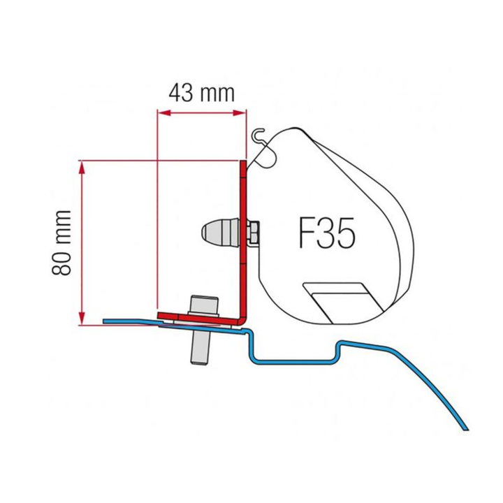 Bracket for Fiamma F35 - Nissan NV200