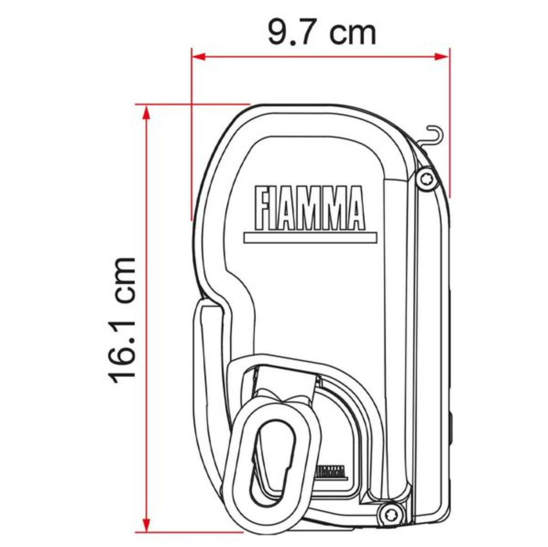 Fiamma F45L 500 Awning - Deep Black with Royal Grey Fabric - Play Dirty™ Outdoor + Camping Gear