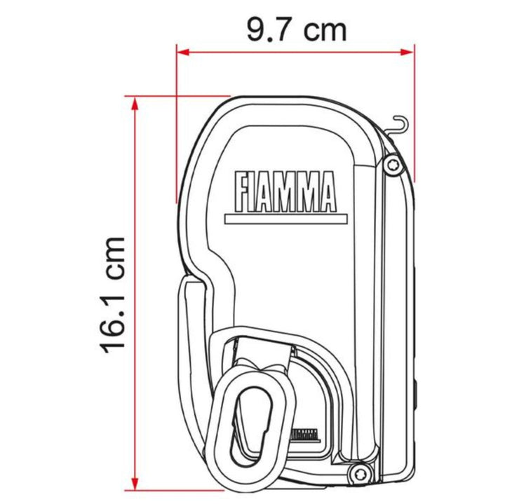 Fiamma F45L 500 Awning - Deep Black with Royal Grey Fabric - Play Dirty™ Outdoor + Camping Gear