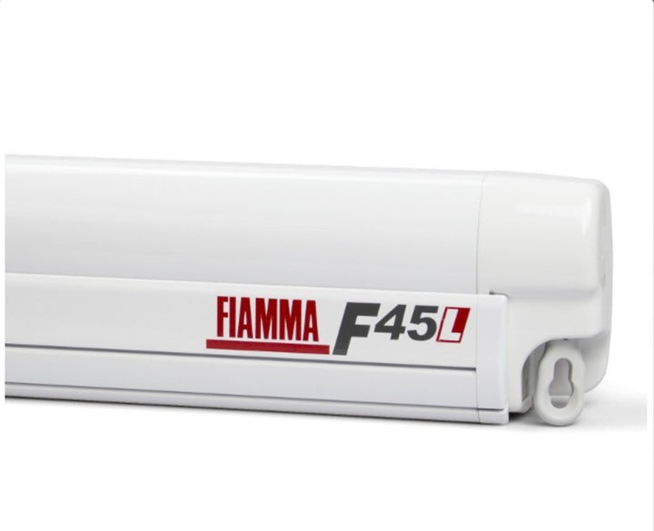 Fiamma F45L 500 Awning - Polar White with Royal Grey Fabric