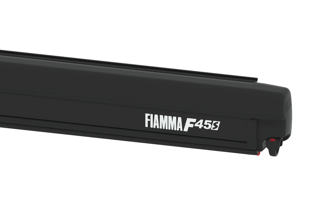 Fiamma F45S 325 Awning - Deep Black with Royal Grey Fabric