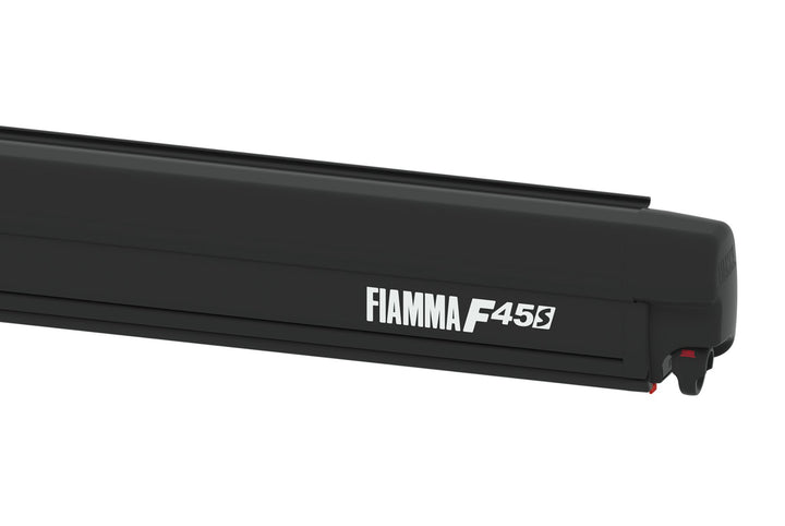 Fiamma F45S 325 Awning - Deep Black with Royal Grey Fabric