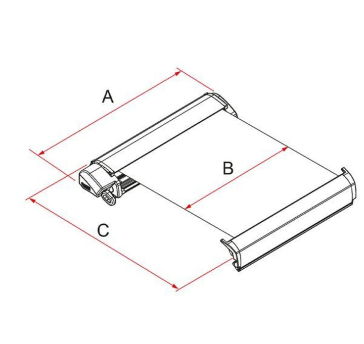 Fiamma F80L 450 Awning - Titanium with Royal Blue Fabric