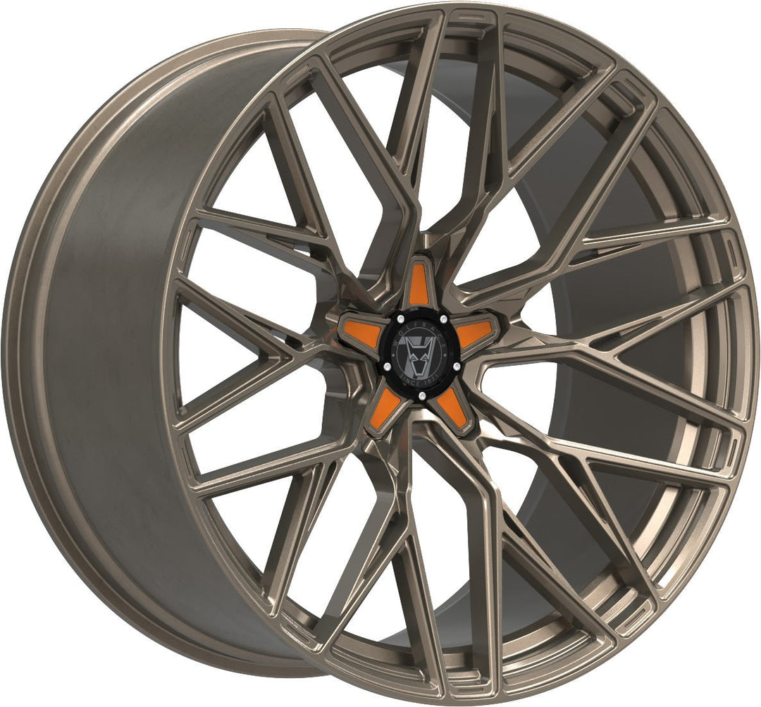 Wolfrace 71 Wolfsburg GTR CUSTOM - Racing Bronze Orange Inserts  Play Dirty   