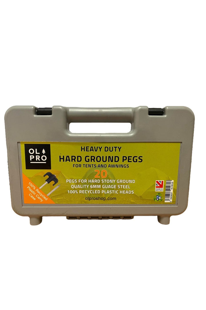 20 Deluxe Hard Ground Pegs with Carry Case