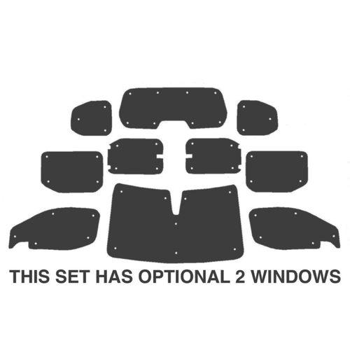 Window Blind Kit to Fit Citroen Berlingo (2008-2018) Full Set + Roof Reversible and Thermal with Pink Lining
